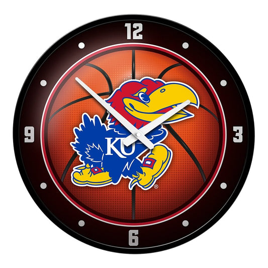 Kansas Jayhawks: Basketball - Modern Disc Wall Clock - The Fan-Brand