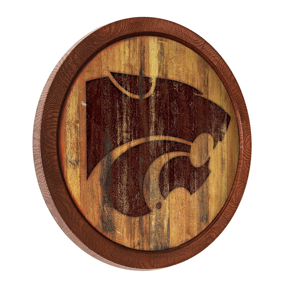Kansas State Wildcats: Branded "Faux" Barrel Top Sign - The Fan-Brand