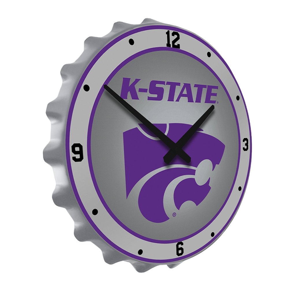 Kansas State Wildcats: K-State - Bottle Cap Wall Clock - The Fan-Brand