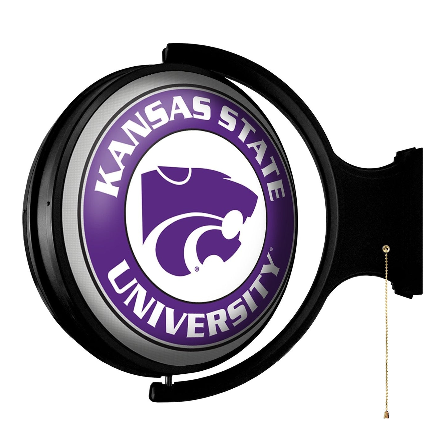 Kansas State Wildcats: Original Round Rotating Lighted Wall Sign - The Fan-Brand