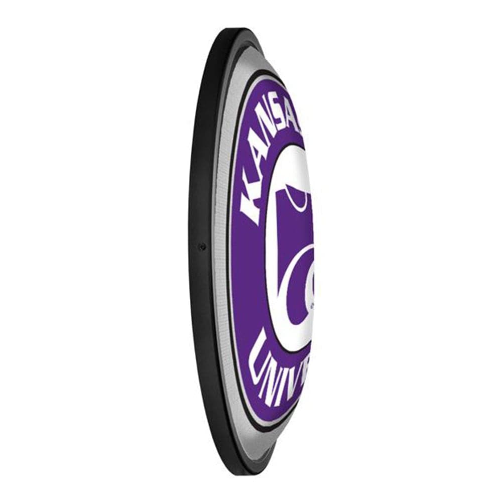 Kansas State Wildcats: Round Slimline Lighted Wall Sign - The Fan-Brand