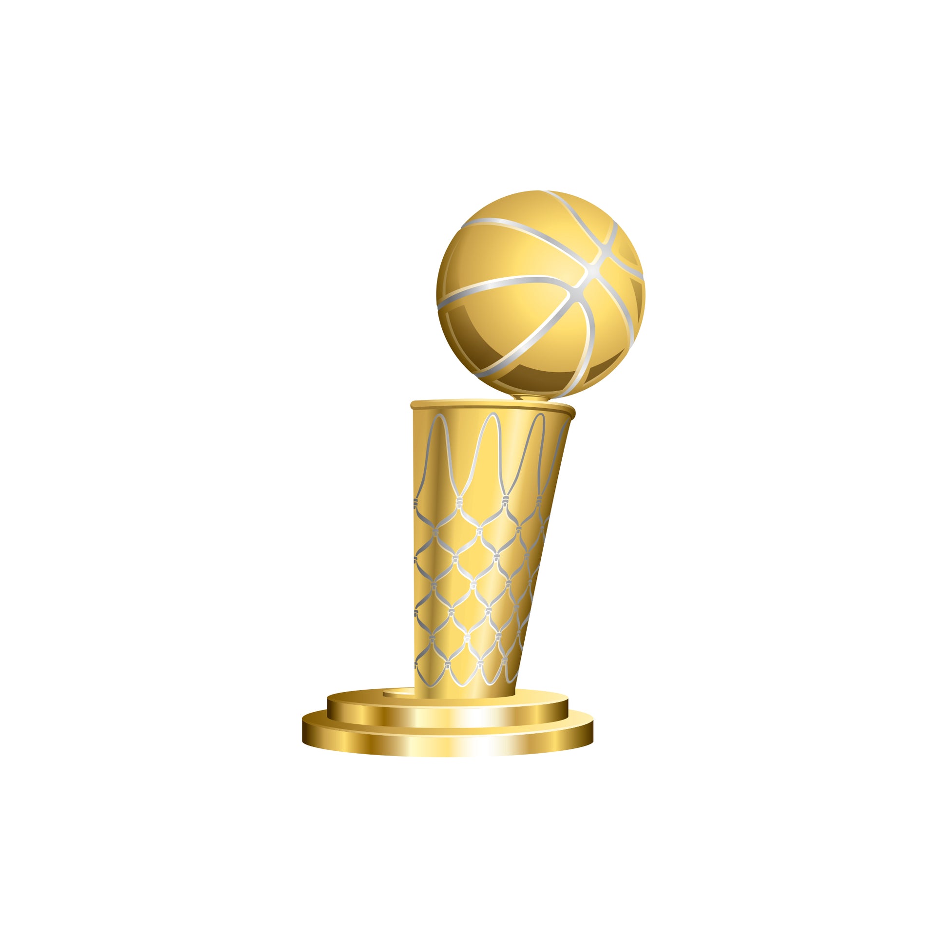 cartoon nba championship trophy