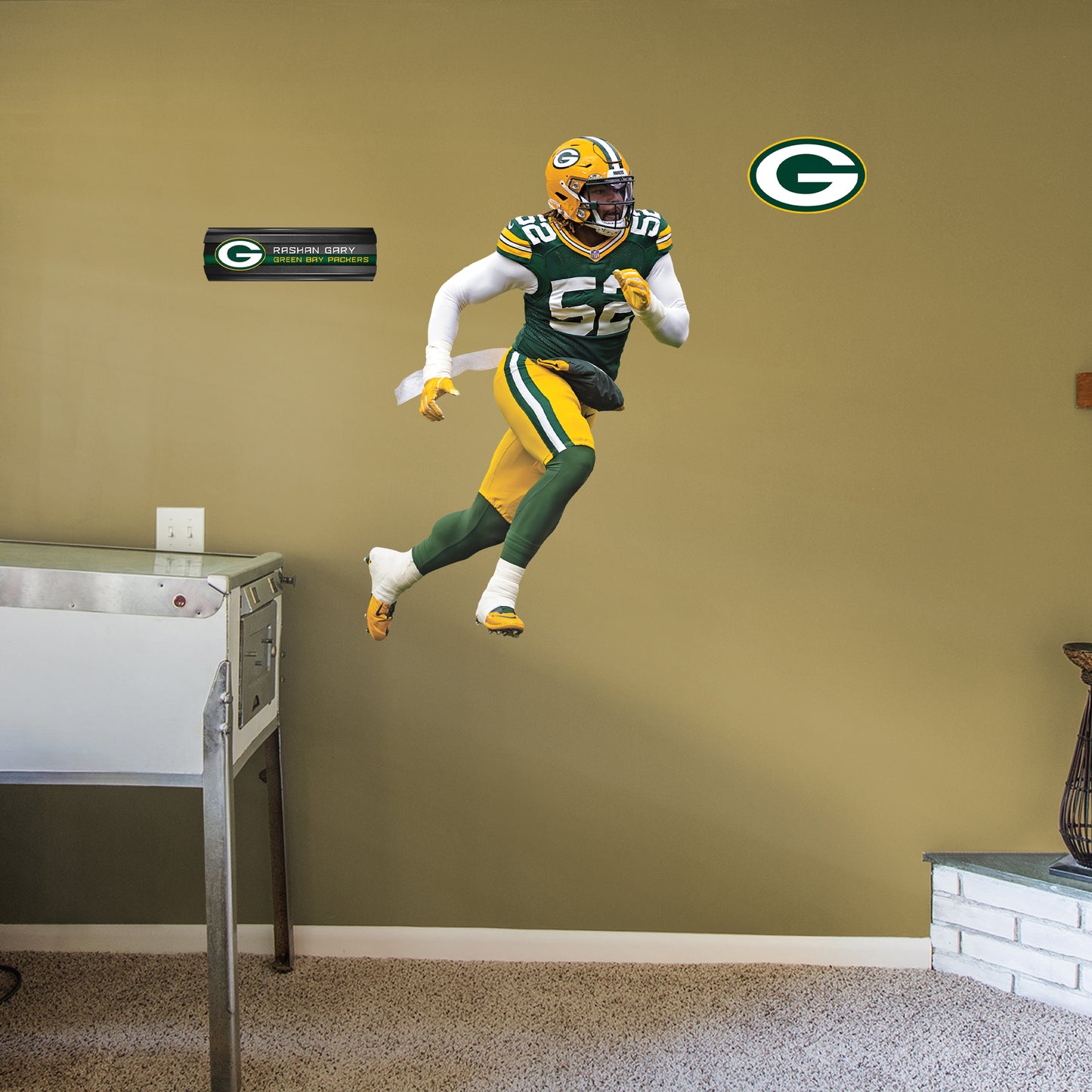 Green Bay Packers: Rashan Gary         - Officially Licensed NFL Removable     Adhesive Decal