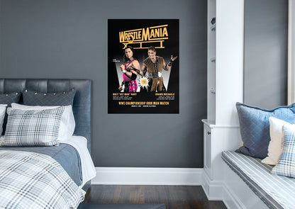 Bret Hart and Shawn Michaels Wrestlemania 12 Poster        - Officially Licensed WWE Removable Wall   Adhesive Decal