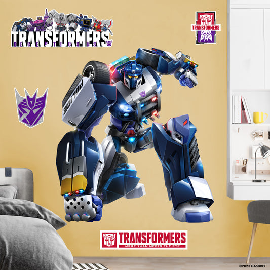 Transformers: Barricade RealBig        - Officially Licensed Hasbro Removable     Adhesive Decal