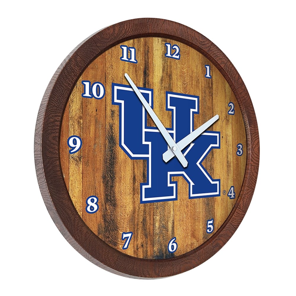 Kentucky Wildcats: Faux Barrel Top Wall Clock - The Fan-Brand