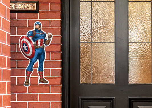 Captain America: Captain America Posing 2        - Officially Licensed Marvel    Outdoor Graphic
