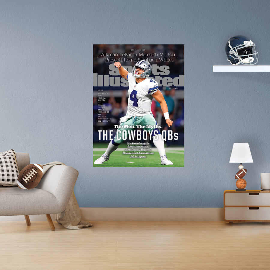 Dak Prescott - August 2017 Sports Illustrated Cover - Peel & Stick Poster - Official NFL - Dallas Cowboys - Reusable Vinyl Wall Decal