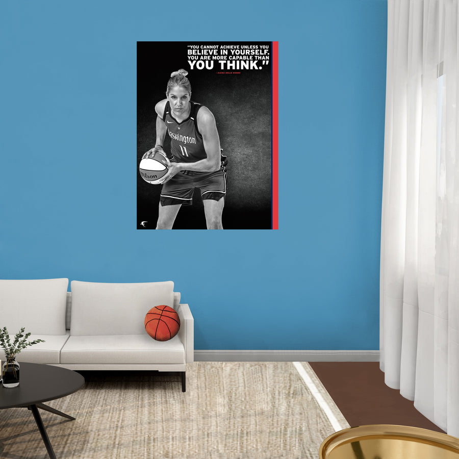 Elena Delle Donne - Inspirational - Peel & Stick Poster - Official WNBA - Washington Mystics - Reusable Vinyl Wall Decal