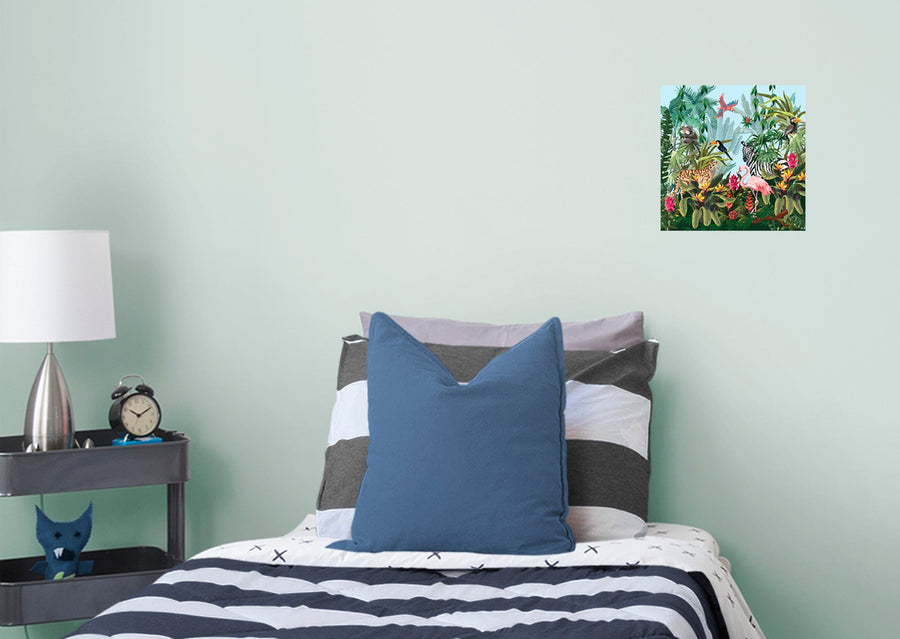 Jungle:  Crowded Mural        -   Removable Wall   Adhesive Decal