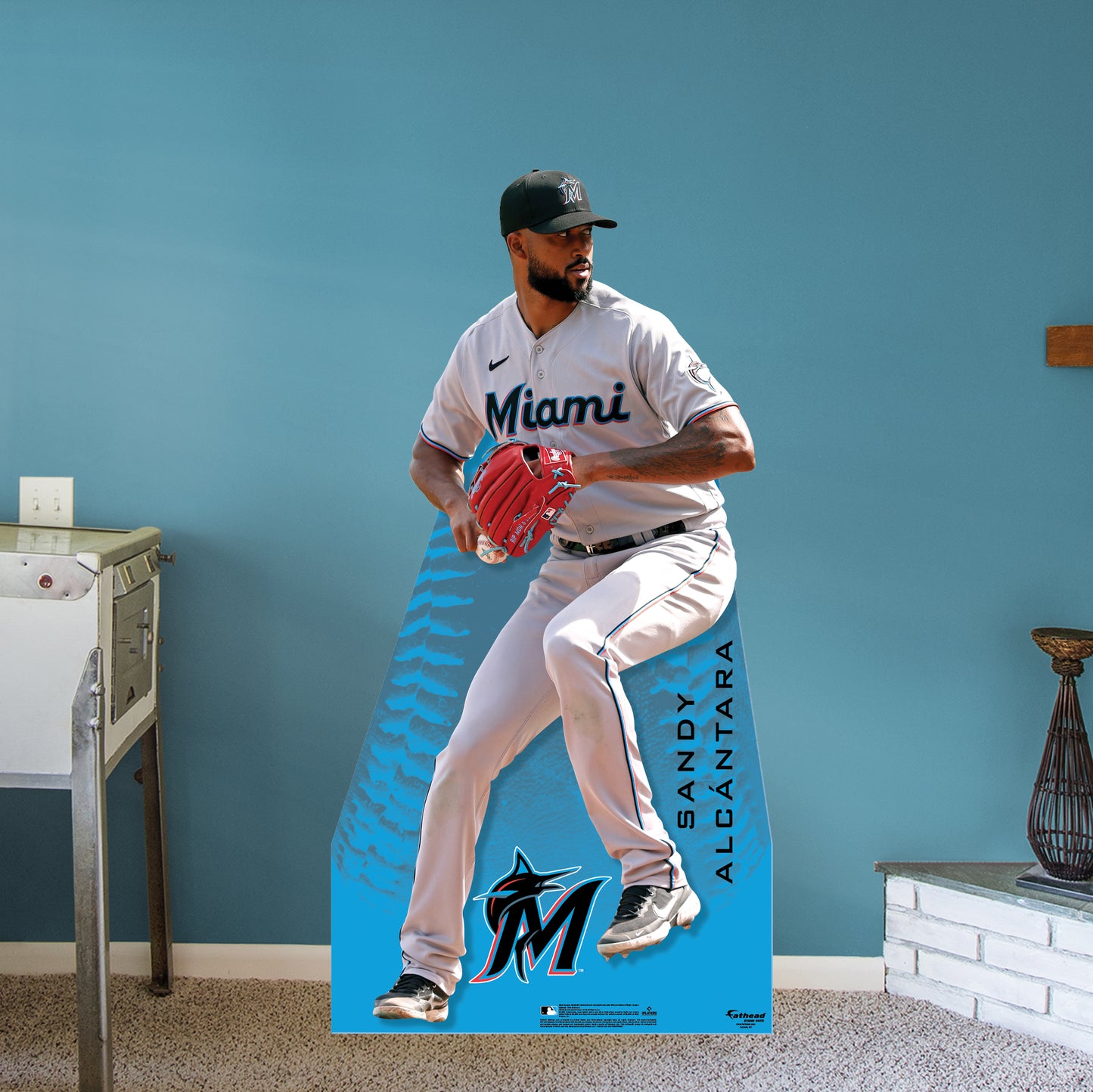 Miami Marlins: Sandy Alcantara   Life-Size   Foam Core Cutout  - Officially Licensed MLB    Stand Out