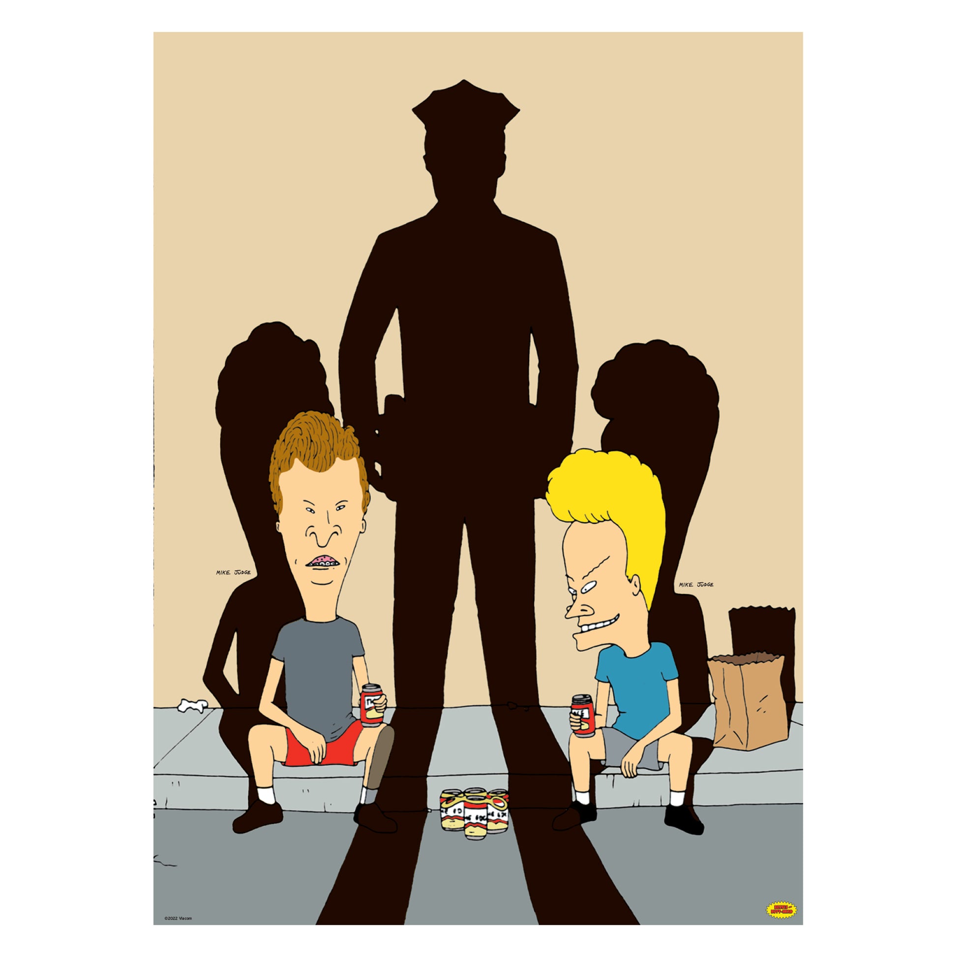 Beavis & Butt-Head: Beavis & Butt-Head Police Shadow Poster - Official –  Fathead