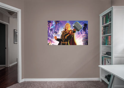 What If...: Party Thor Mural        - Officially Licensed Marvel Removable Wall   Adhesive Decal