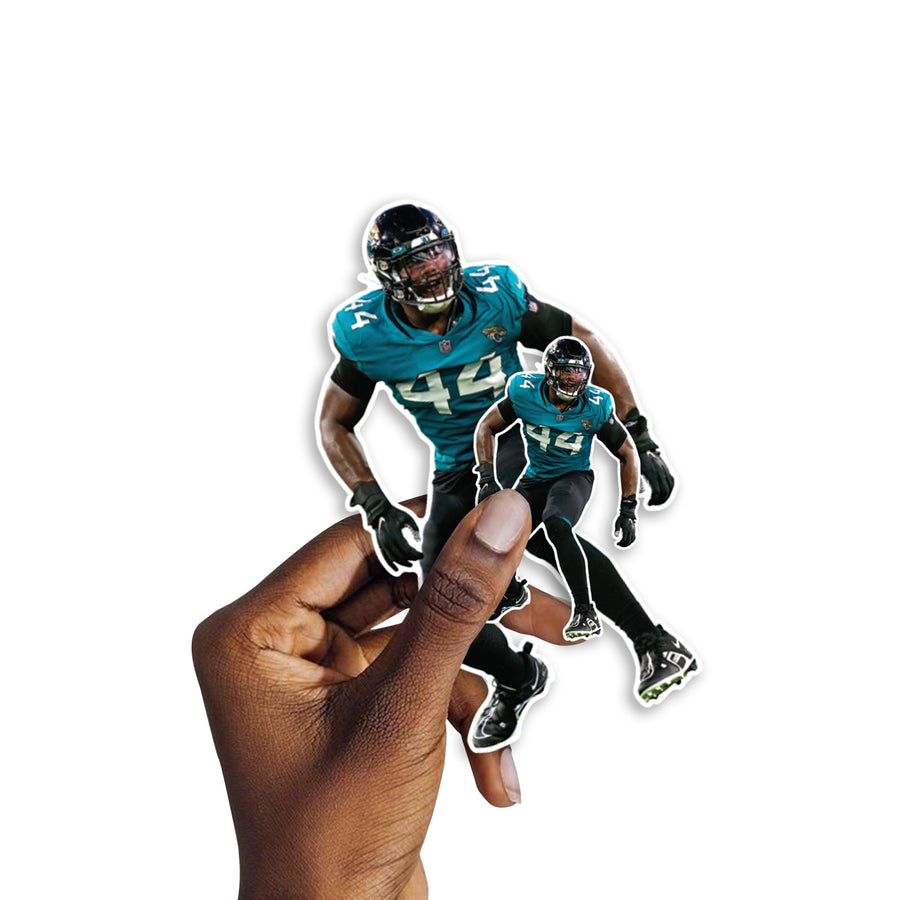 Travon Walker - 5 Minis (Mixed Sizes) - Official NFL - Jacksonville Jaguars - Reusable Vinyl Decals