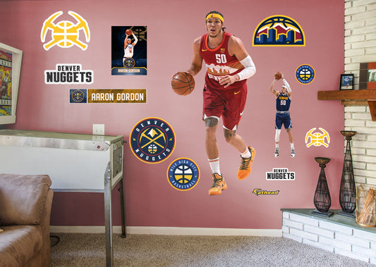 Denver Nuggets: Aaron Gordon 2021        - Officially Licensed NBA Removable Wall   Adhesive Decal