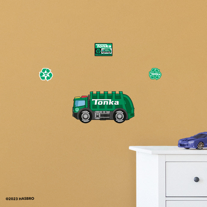 Tonka Trucks: Garbage Truck Classic RealBig - Officially Licensed Hasbro Removable Adhesive Decal