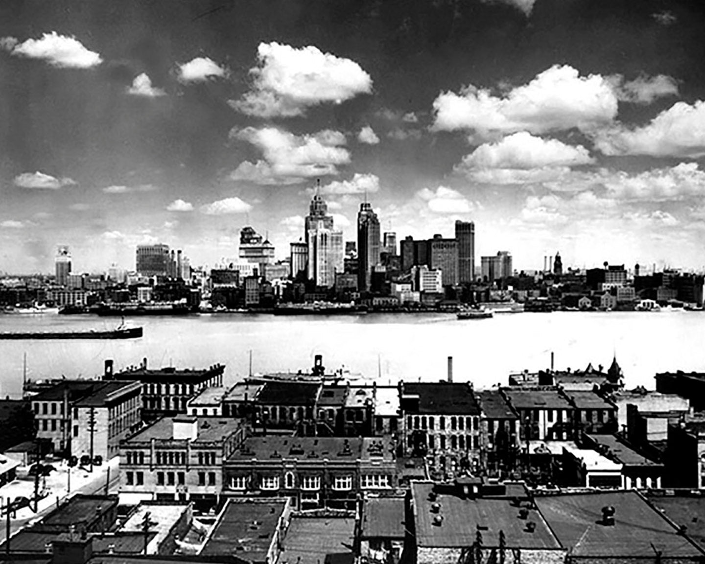 Detroit Skyline (Windsor View) - Officially Licensed Detroit News Coaster