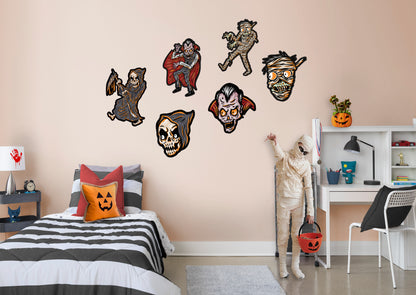 Halloween:  Walking Collection        -   Removable     Adhesive Decal