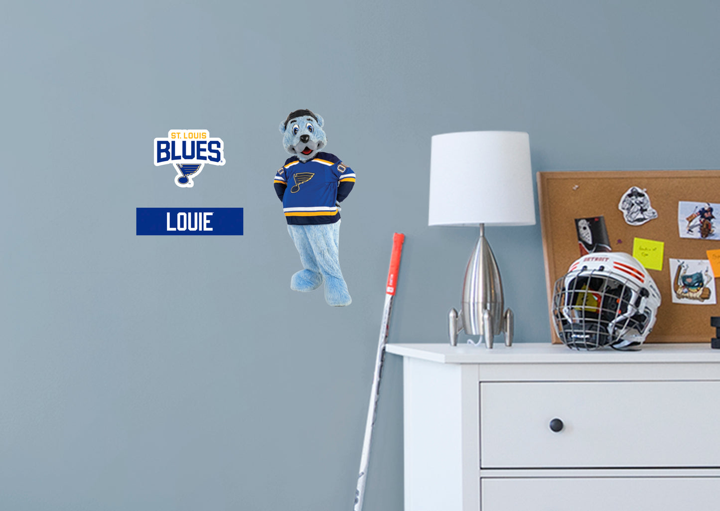 St. Louis Blues: Louie  Mascot        - Officially Licensed NHL Removable Wall   Adhesive Decal