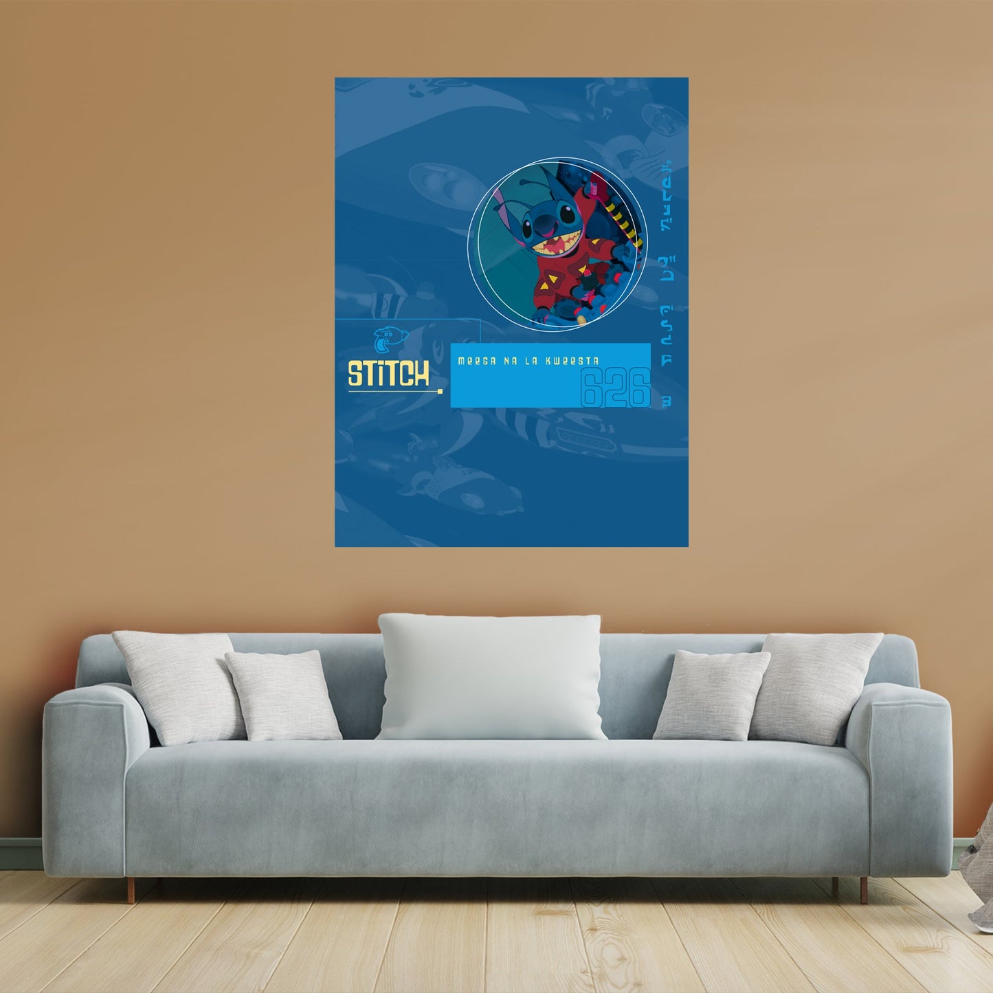 Lilo & Stitch: Stitch 626 Stitch Spaceship Mural - Officially Licensed Disney Removable Adhesive Decal