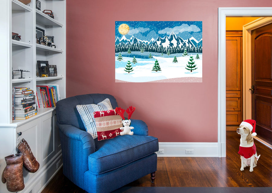 Christmas: Cheese Moon Poster - Removable Adhesive Decal