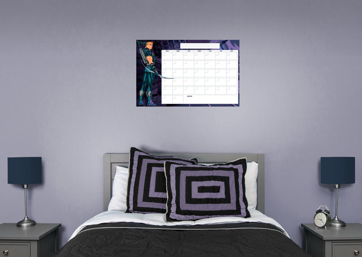 Avengers: HAWKEYE Blank Calendar Dry Erase        - Officially Licensed Marvel Removable     Adhesive Decal