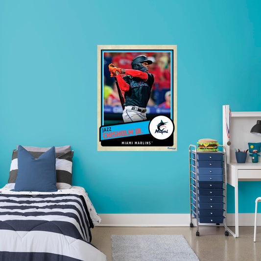 Miami Marlins: Jazz Chisholm Jr.  Poster        - Officially Licensed MLB Removable     Adhesive Decal
