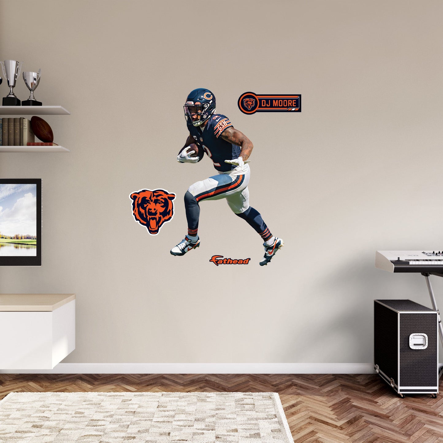 Chicago Bears: DJ Moore         - Officially Licensed NFL Removable     Adhesive Decal