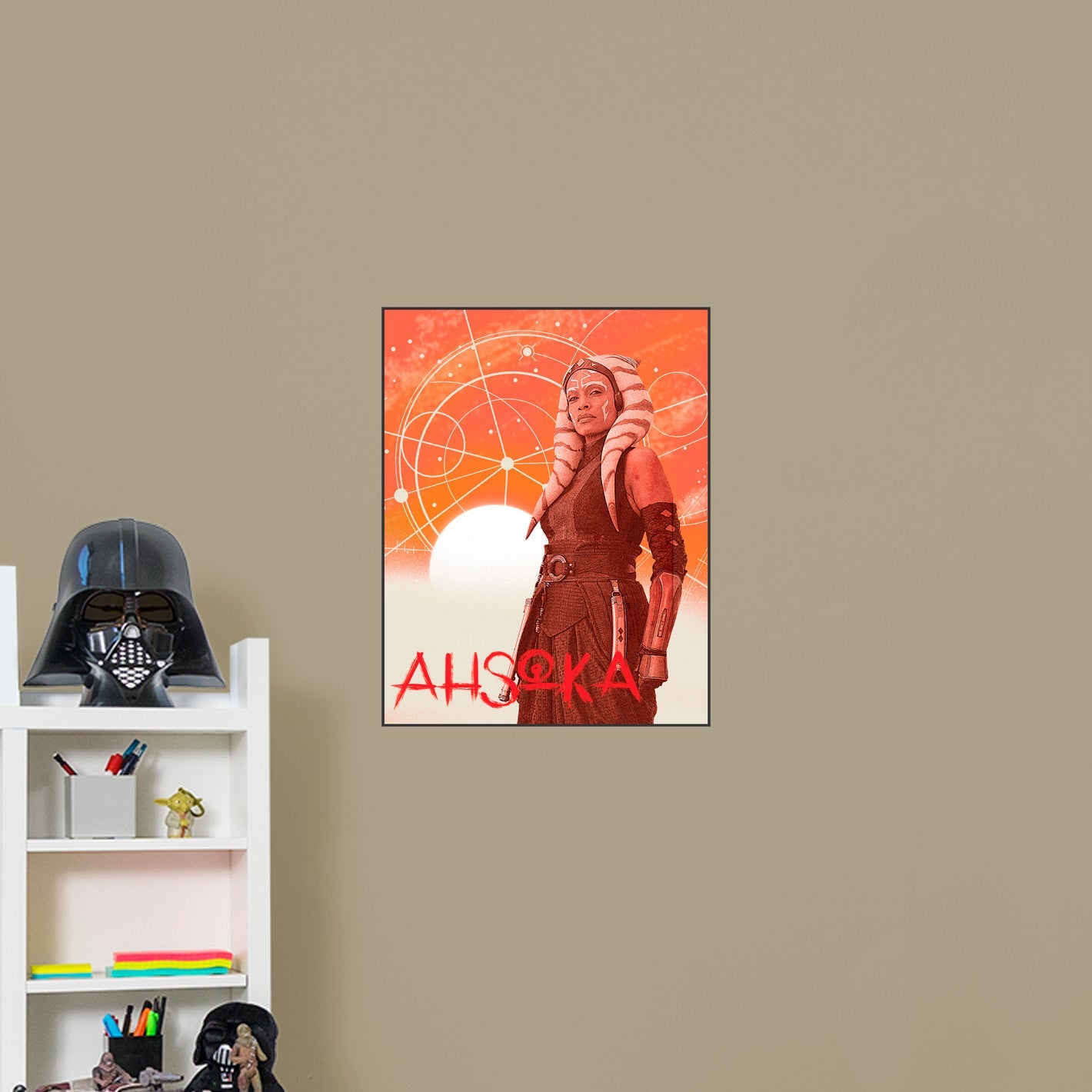 Ahsoka: Ahsoka Tano Brush Lettering Poster        - Officially Licensed Star Wars Removable     Adhesive Decal