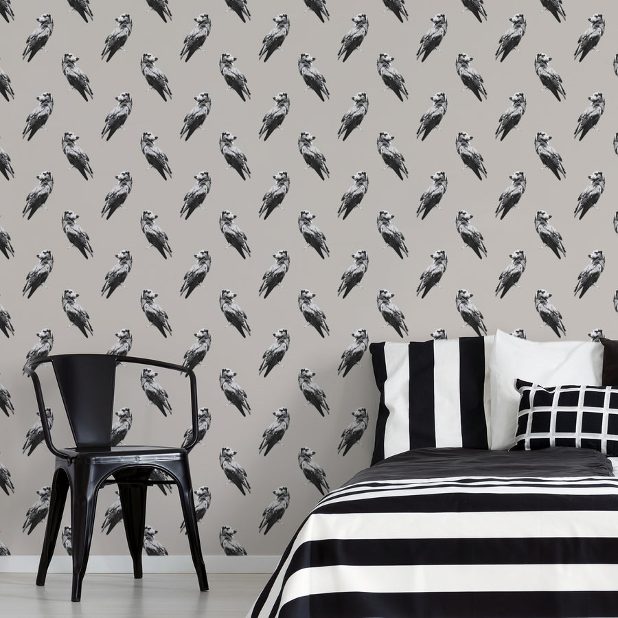 Humming Howl (Taupe) - Peel & Stick Wallpaper