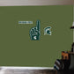 Michigan State Spartans:  2021  Foam Finger        - Officially Licensed NCAA Removable     Adhesive Decal