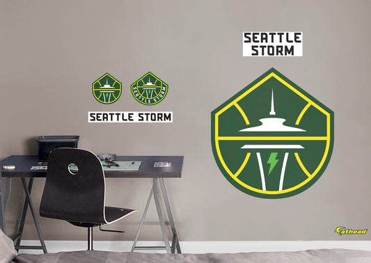 Seattle Storm: Seattle Storm  Logo        - Officially Licensed WNBA Removable Wall   Adhesive Decal