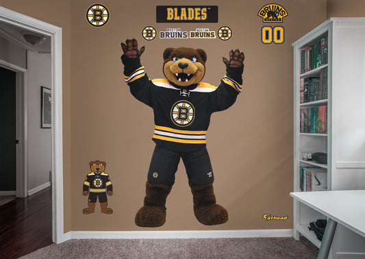 Boston Bruins: Blades 2021 Mascot        - Officially Licensed NHL Removable Wall   Adhesive Decal