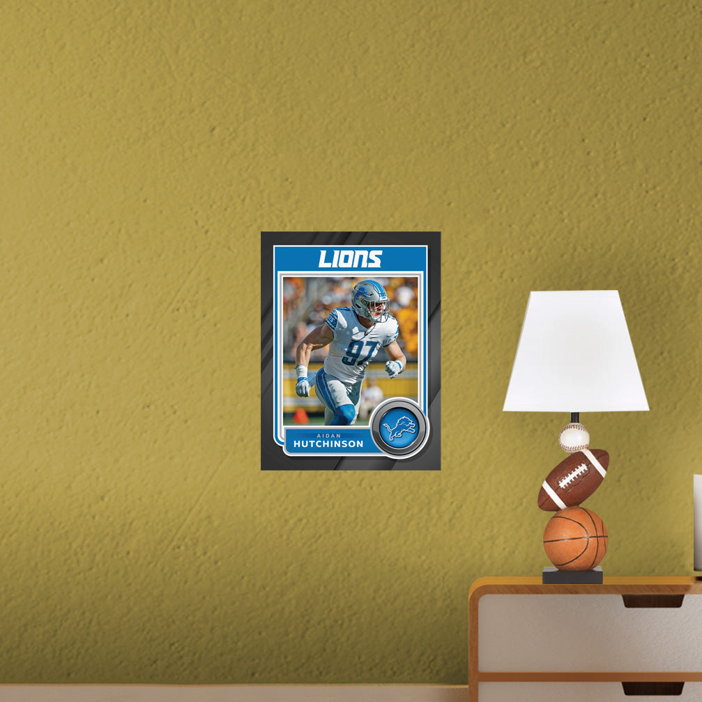 Detroit Lions: Aidan Hutchinson Poster - Officially Licensed NFL Removable Adhesive Decal