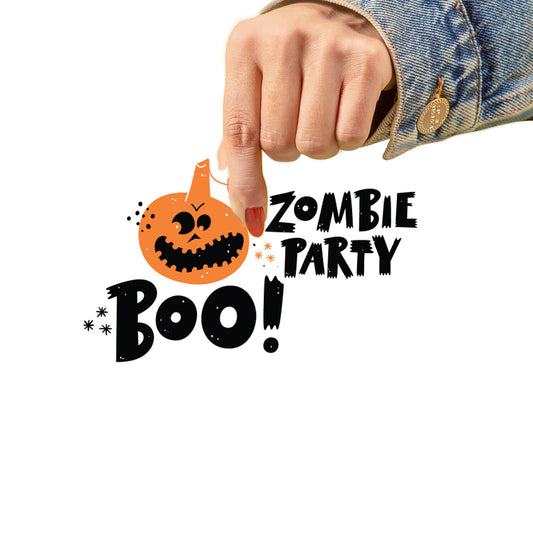 Sheet of 5 -Halloween:  Zombie Party Minis        -   Removable    Adhesive Decal