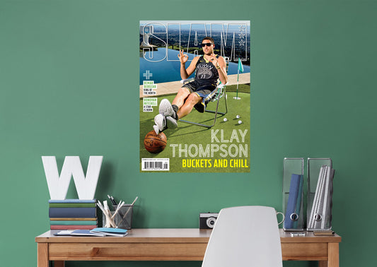 Golden State Warriors: Klay Thompson SLAM Magazine 215 Cover Mural - Officially Licensed NBA Removable Adhesive Decal
