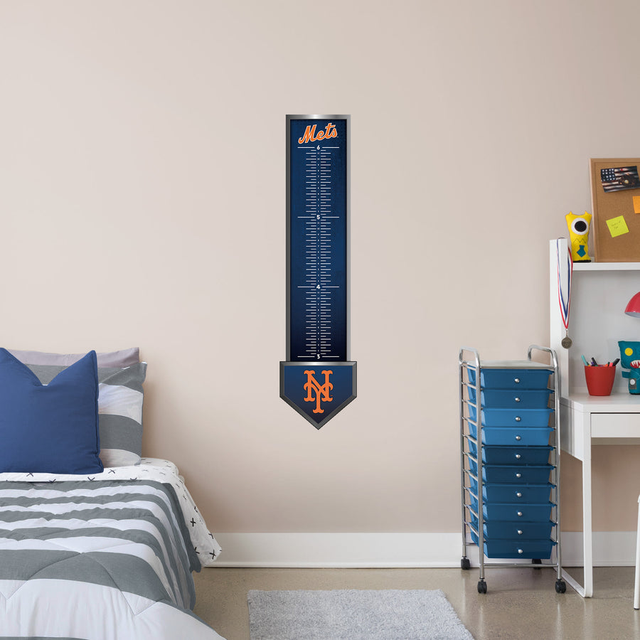 New York Mets - Growth Chart - Official MLB - Reusable Vinyl Wall Decal