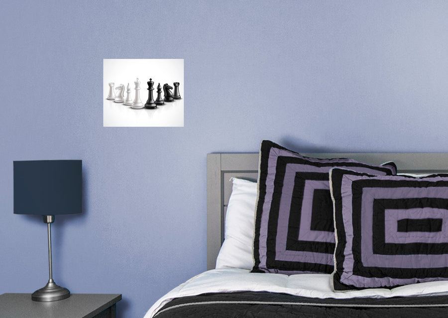Chess:  Reflection Chess Mural        -   Removable Wall   Adhesive Decal