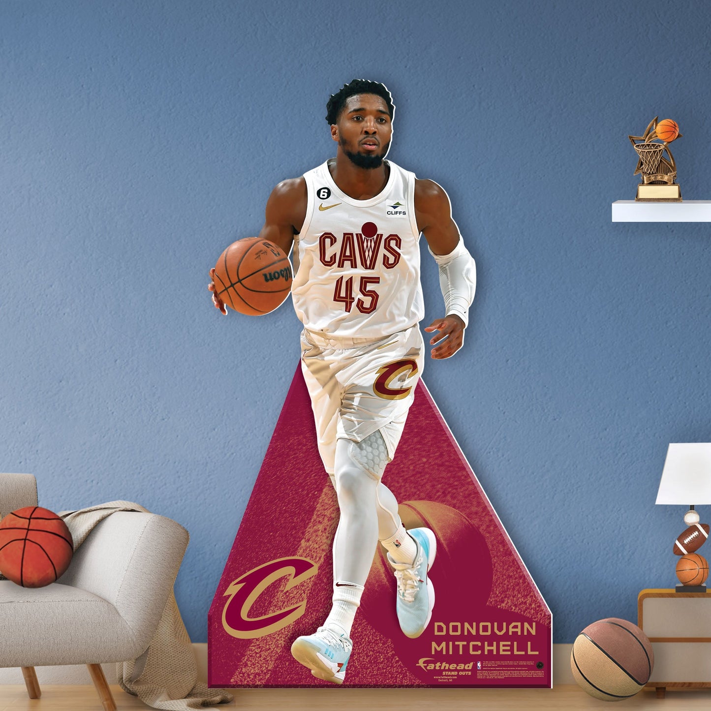 Cleveland Cavaliers: Donovan Mitchell Life-Size Foam Core Cutout - Officially Licensed NBA Stand Out