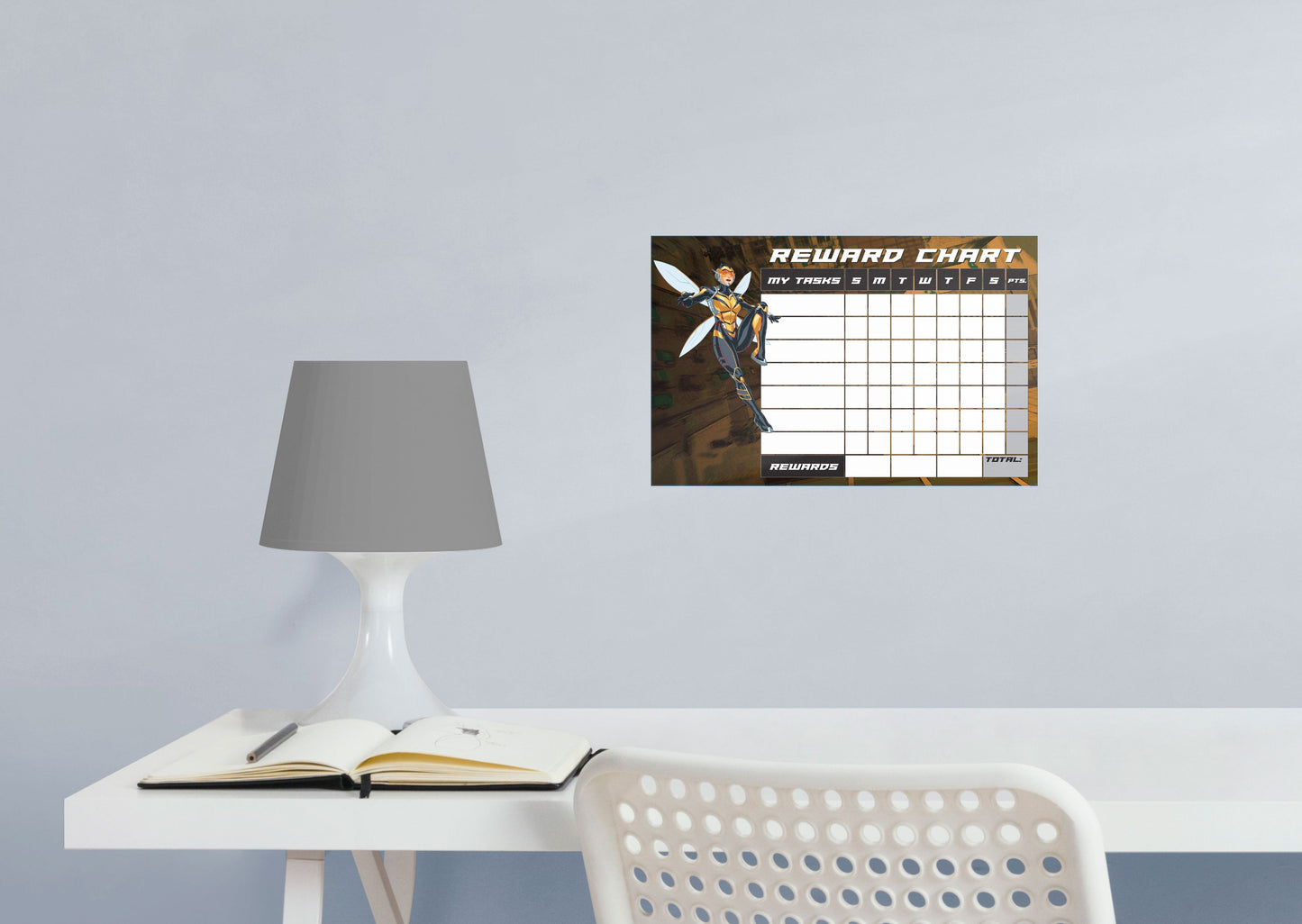 Avengers: WASP Reward Chart Dry Erase        - Officially Licensed Marvel Removable Wall   Adhesive Decal