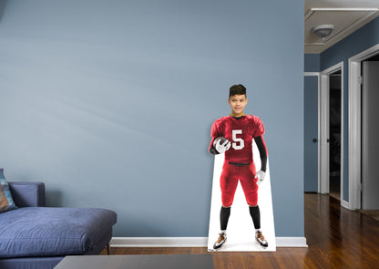 Sports:  American Footbal Stand In  Life-Size   Foam Core Cutout  -      Stand Out
