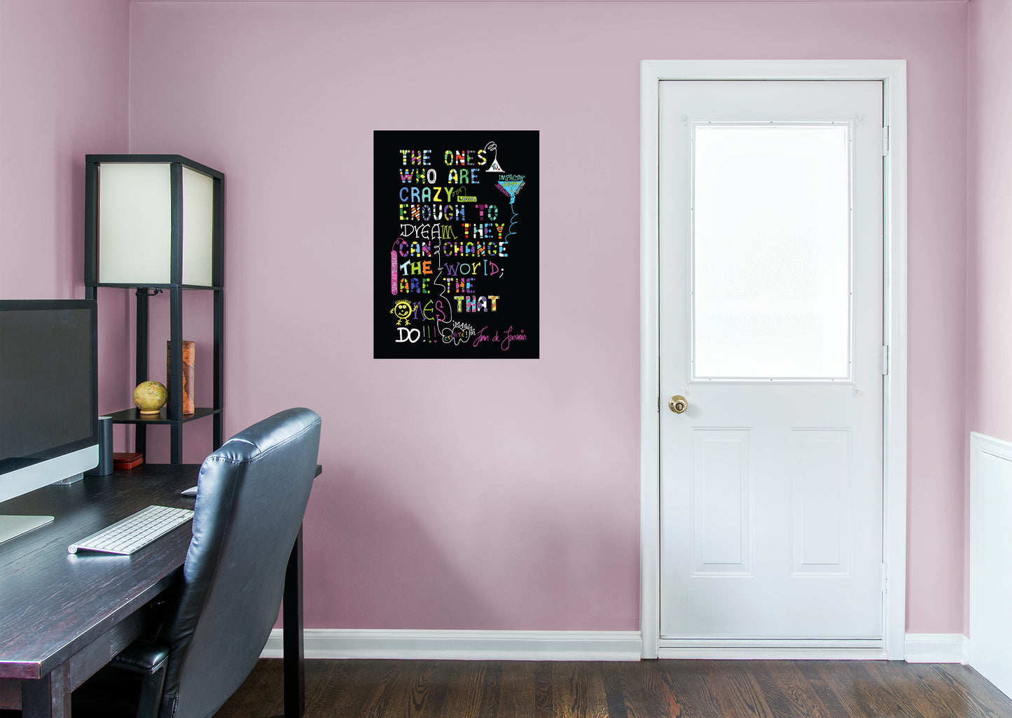 Dream Big Art:  The Ones Who Are Crazy Mural        - Officially Licensed Juan de Lascurain Removable Wall   Adhesive Decal