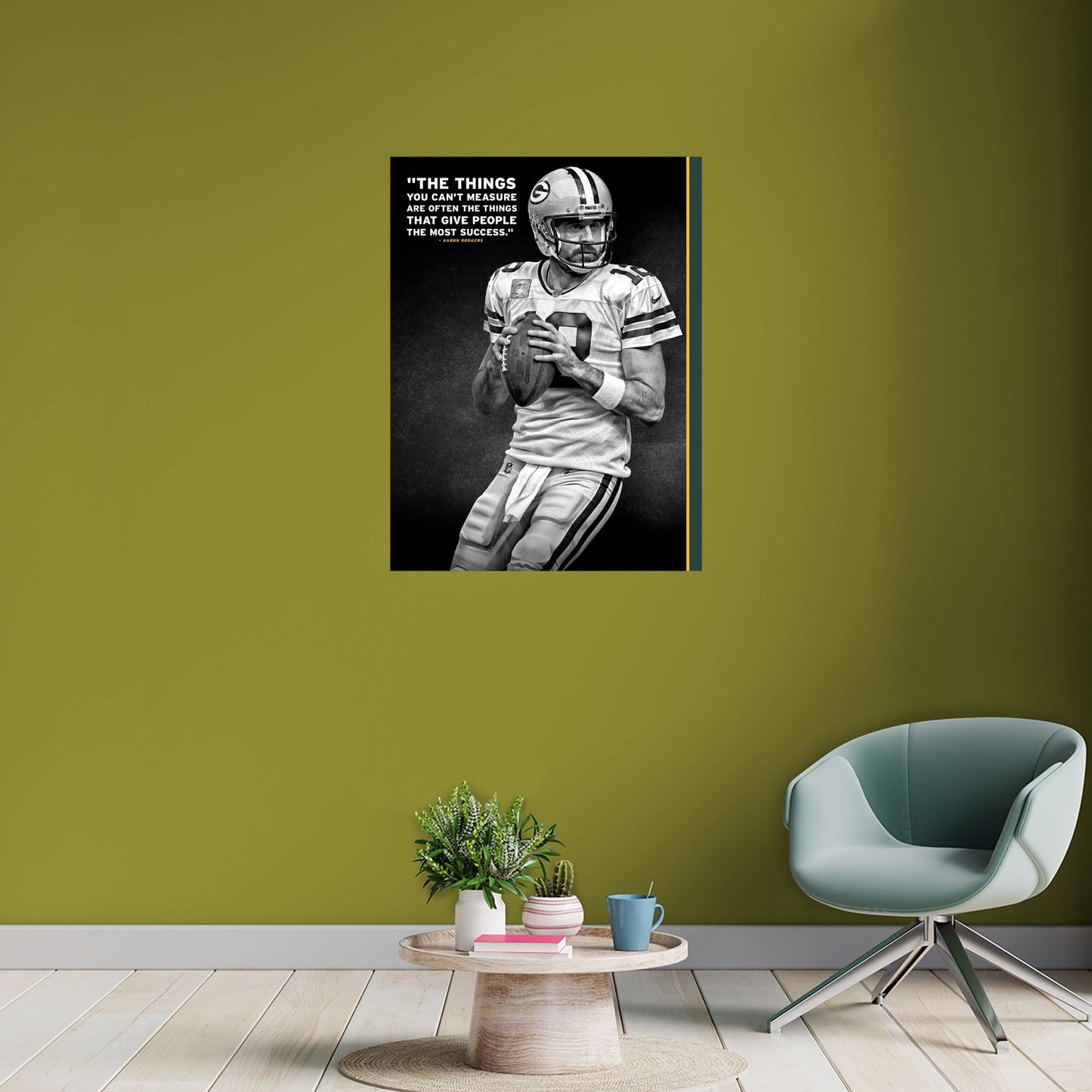 Green Bay Packers: Aaron Rodgers Inspirational Poster - Officially Licensed NFL Removable Adhesive Decal