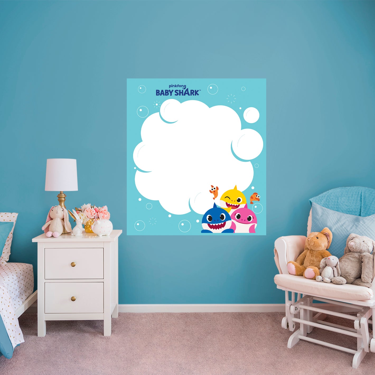 Baby Shark:  Watching You Dry Erase        - Officially Licensed Nickelodeon Removable     Adhesive Decal
