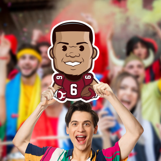Arizona Cardinals: James Conner 2022 Emoji Big head   Foam Core Cutout  - Officially Licensed NFLPA    Big Head