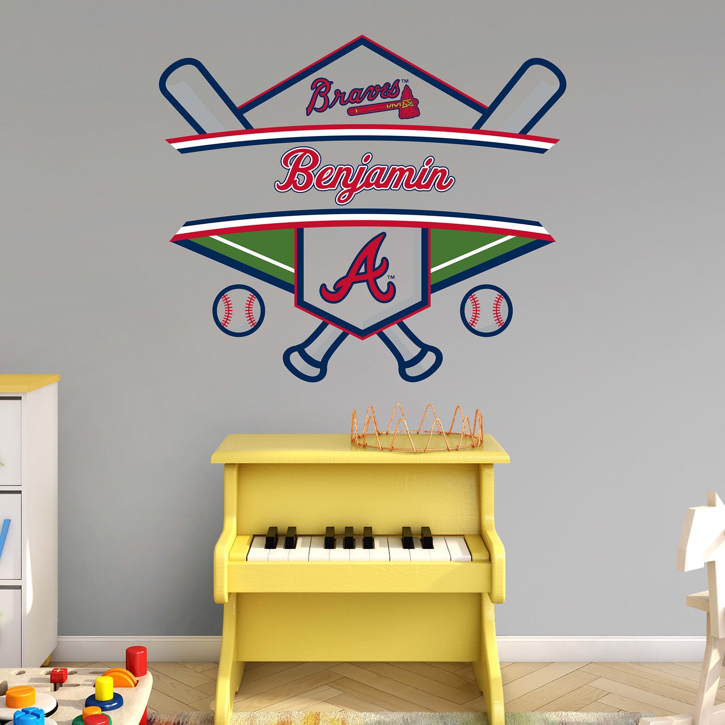 Atlanta Braves: Personalized Name - Officially Licensed MLB Transfer Decal
