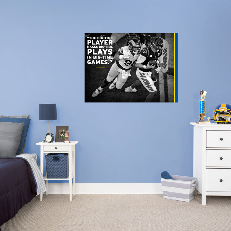 Aaron Donald - Inspirational - Peel & Stick Poster - Official NFL - Los Angeles Rams - Reusable Vinyl Wall Decal