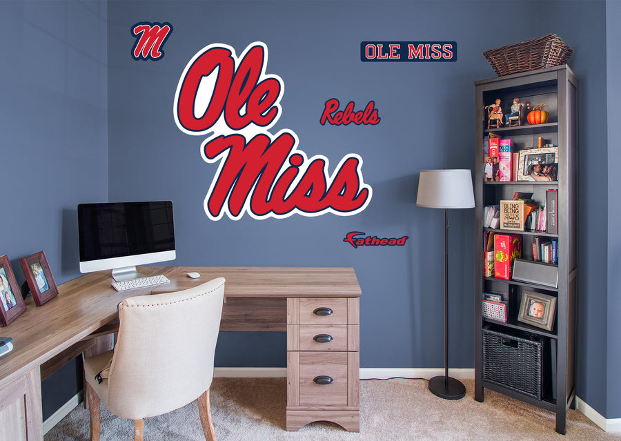 Ole Miss Rebels - RealBig Logo Collection - Official NCAA - Reusable Vinyl Wall Decals