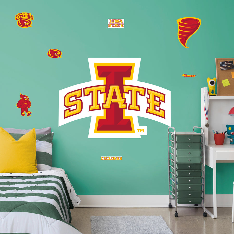 Iowa State Cyclones - RealBig Logo Collection - Official NCAA - Reusable Vinyl Wall Decals