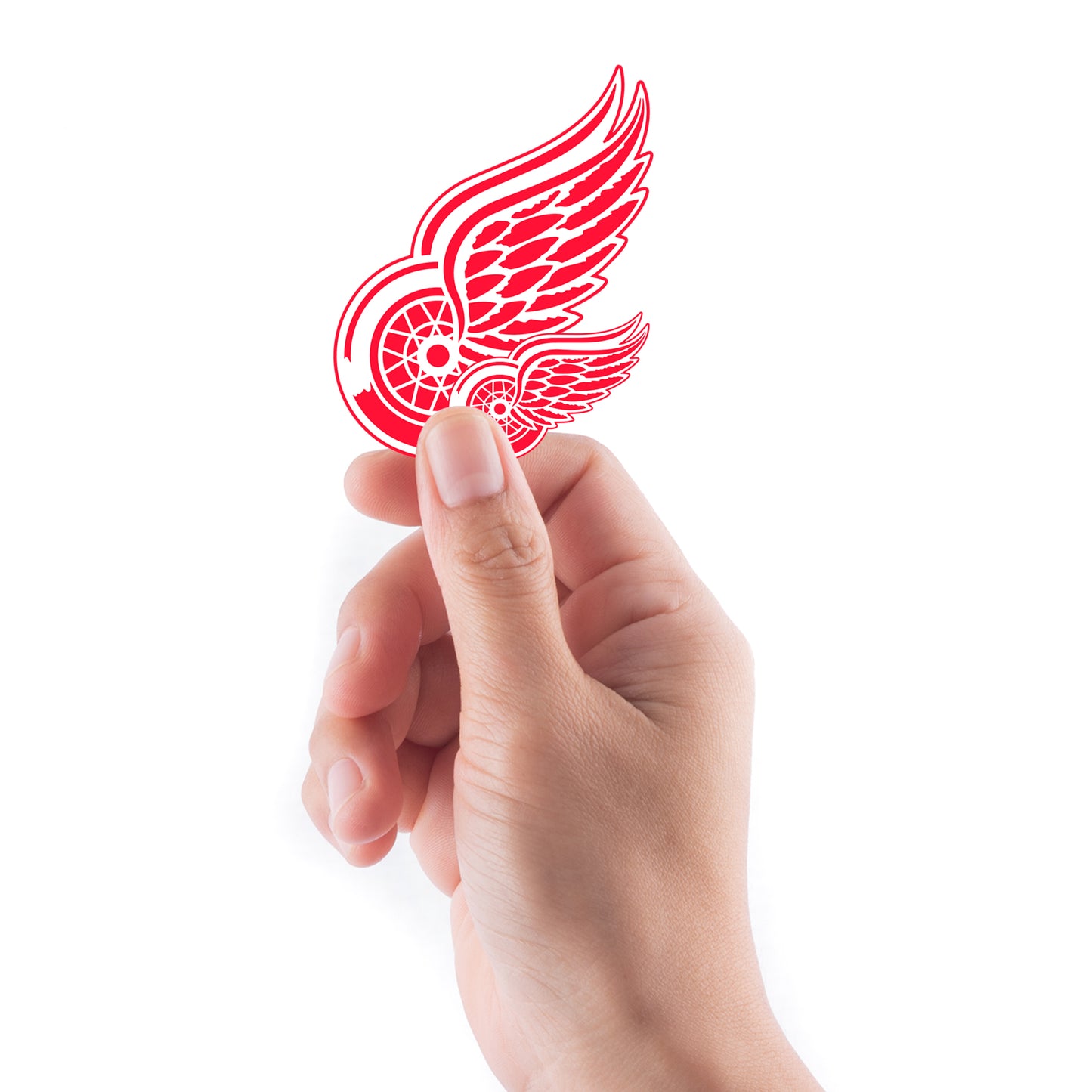 Sheet of 5 -Detroit Red Wings:  2021 Logo Minis        - Officially Licensed NHL Removable    Adhesive Decal